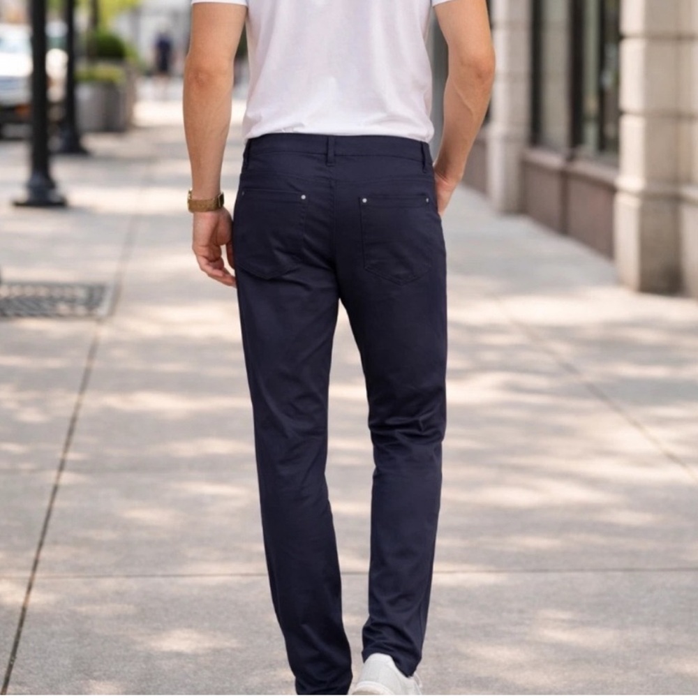 Collars & Co CEO Tech Mens Size 36 x 32 Black Stretch Pull On Pants - Picture 6 of 7